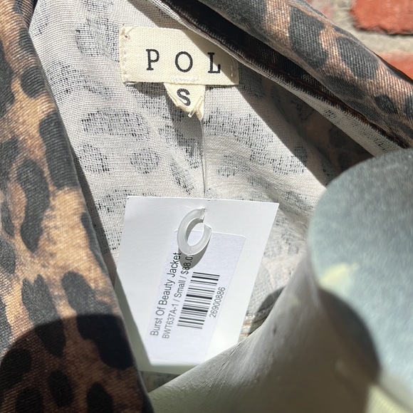 NWT POL Burst of Beauty Leopard Jacket Small - Picture 8 of 8